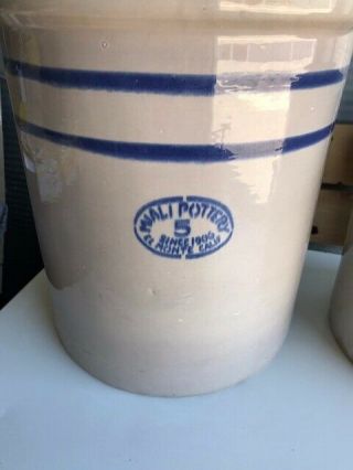 Vintage Miali Pottery 5 - Gallon Crock - Exceptionally Large
