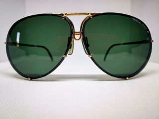 Vintage Porsche Design Carrera Sunglasses 5621 91 /black/gold - Large