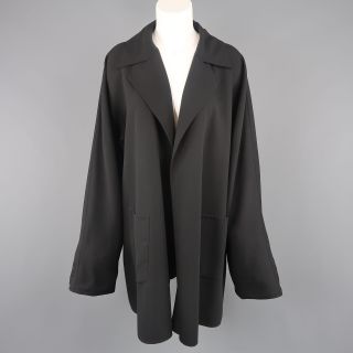 Vintage Jil Sander Oversized Black Collared Lapel Coat