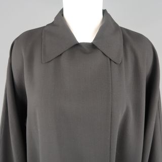 Vintage JIL SANDER Oversized Black Collared Lapel Coat 5