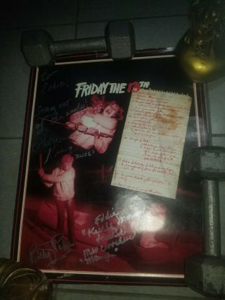 Friday The 13th 18 X 24 Signed Betsy Palmer Adrienne King Exclusive Rare Notes