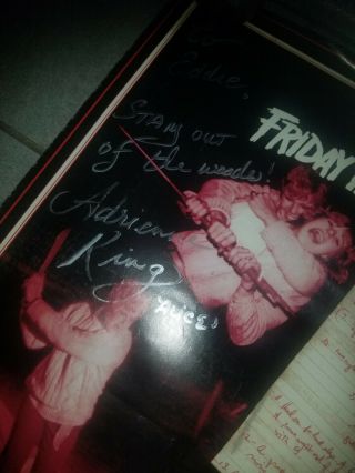 Friday the 13th 18 x 24 Signed Betsy Palmer Adrienne King Exclusive Rare Notes 6