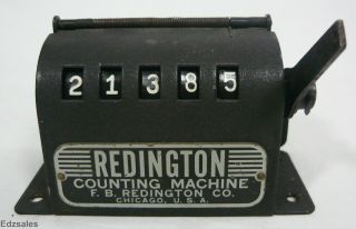 Vintage Redington Counting Machine Printing Press Paper Counter