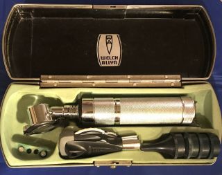 DELUXE VERSION Vintage Welch Allyn Ophthalmoscope & Otoscope Combination 4