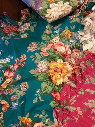 Ralph Lauren Beach House Floral Vintage Bedding Duvet Bed Skirt EU Pillow Shams 3