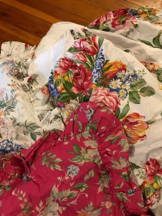 Ralph Lauren Beach House Floral Vintage Bedding Duvet Bed Skirt EU Pillow Shams 6