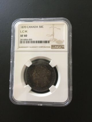 Canada Canadian Ngc Xf 40 1870 50 Cents Half Dollar Rare