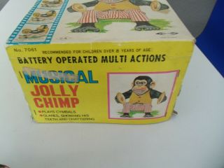 Musical Jolly Chimp & box (VTG) Daishin Japan Battery Operated Toy Story monkey 5