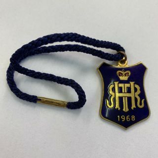 Vintage 1968 Henley Royal Regatta Blue Enamel Members Badge