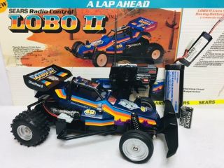 Vintage Sears Lobo Ii R/c With Controller,  Battery,  Box,  Literature.
