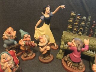 Vtg Walt Disney Snow White and the Seven Dwarfs Figurines Porcelain 3