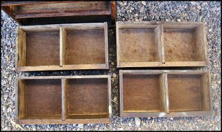 Vtg Wooden SPICE CABINET 8 Compartments 4 Drawers HANG / STAND 15 - 1/2 