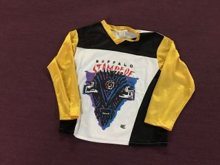 Vintage 1990s Buffalo Stampede Indoor Roller Hockey International Youth Shirt