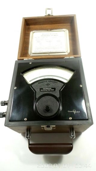Vintage Electrical Instrument Service Electrostatic Voltmeter Esd - 9x