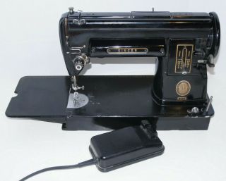 Vintage 1950s Singer 301a Electric Sewing Machine Black Portable