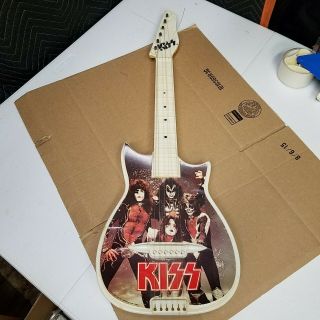 Rare Vintage Kiss 1977 Aucoin Toy Guitar Gene Simmons Rock Plastic