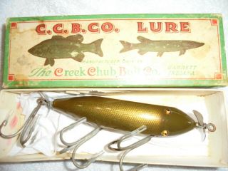 Vintage Fishing Lure Creek Chub Husky Injured Minnow