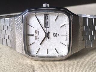 Vintage SEIKO Quartz Watch/ KING TWIN QUARTZ 9223 - 5000 SS 1981 Band 4