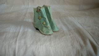 BLUE ANTIQUE BOOTS FOR YOUR FASHION DOLL FRENCH OR GERMAN BOOTS 7