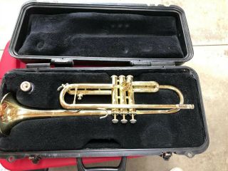 Vintage Bundy Selmer Vincent Bach Brass Trumpet In Case