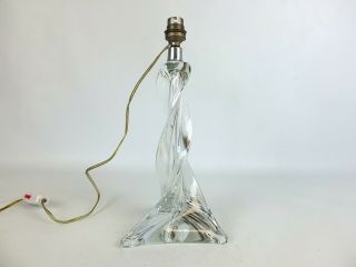 Vintage St Louis Paris Crystal Cristal Glass Twist Lamp Base 28 Cm Tall