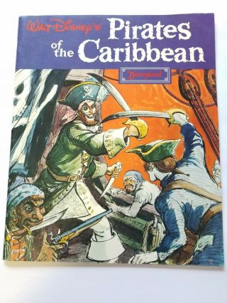 Vintage Disneyland Pirates Of The Caribbean Disney Souvenir Book 1968 Rare Fine