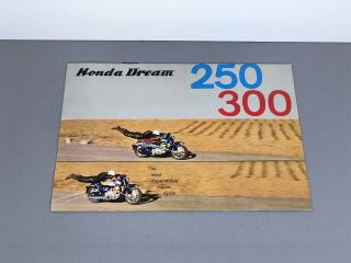 Vintage 1960s " Honda " Motorcycle Dealer Sales Brochure Honda Dream 250 300