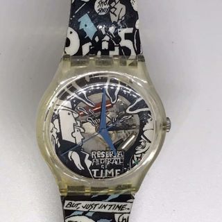 Vintage Swatch Watch Furto By Jose Munoz Swiss Quartz Gk265 1997