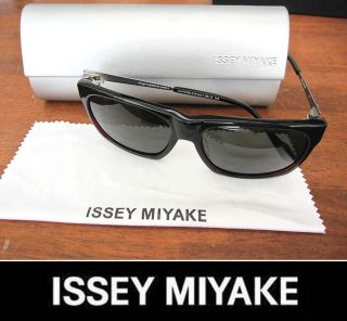 Vintage 90’s Issey Miyake Sunglasses With Glasses Case Mod Imsg Black 55 - 15 145