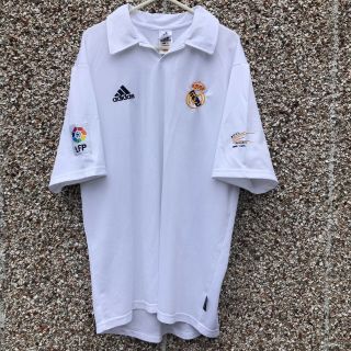 Real Madrid 2001 2002 Home Vintage Centenary Football Shirt - M