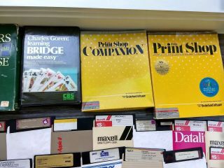 Vintage Apple IIc Computer Software and games.  Pacman digdug 3