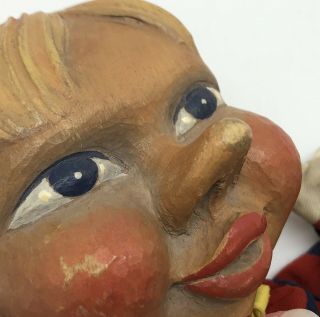 RARE Vintage Hand - Carved Wood Puppet by FRITZ HERBERT BROSS; Germany (RF991) 3