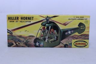 Vintage Aurora 501 - 79 Hiller Hornet Ram Jet Helicopter Model Kit