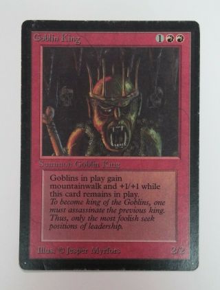 Mtg Limited Edition Beta Goblin King English Magic The Gathering 1993 Rare