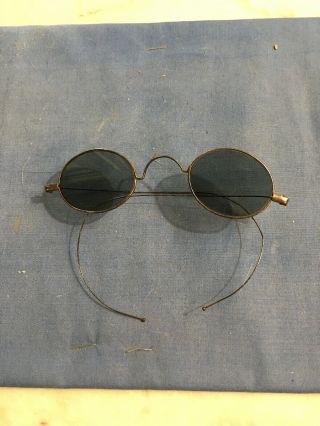 1860 Pre Civil War Era Antique Wire Rim Sunglasses Rare
