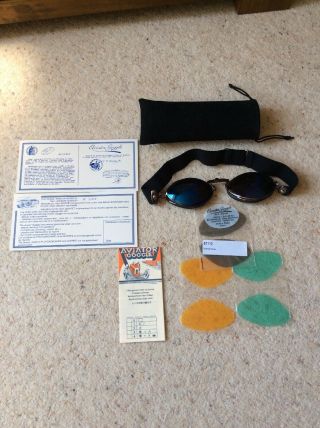 Vintage Goggles And Wallet - Moped Motorcycle/aviator