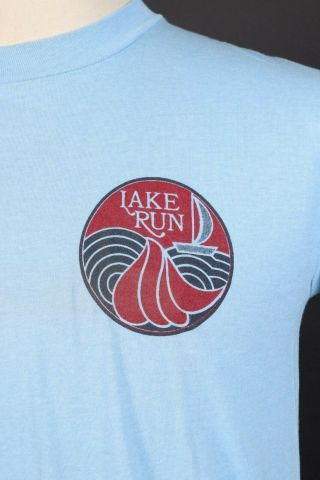 Vintage 80s Nike Orange Tag Lake Run Running 50/50 T - Shirt Usa Size Large