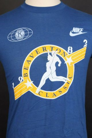 Vintage 80s Nike Orange Tag Beaverton Running 50/50 T - Shirt Usa Size Large
