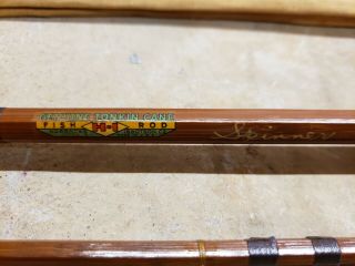 Vintage 8’ 6” Horrocks Ibbotson Bamboo Fly Rod Spinner 2