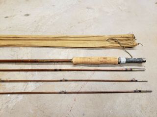 Vintage 8’ 6” Horrocks Ibbotson Bamboo Fly Rod Spinner 4