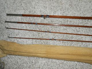 Vintage 8’ 6” Horrocks Ibbotson Bamboo Fly Rod Spinner 5