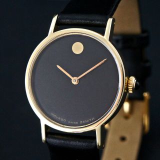Rare Vintage Movado Zenith Museum Solid 14k Gold Lady 