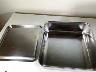 Vintage Revere Ware 4 pc Stainless Steel Refrigerator Metal Storage Containers 4
