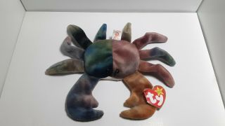Authentic Rare Ty Beanie Baby Claude The Crab With Errors