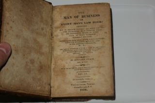 The Man Of Business 1834,  Rare Law Book,  Swaim Randolph County Nc History