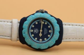 Vintage tag heuer professional formula 1 blue watch 388.  513 200m diver swiss 2
