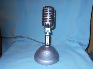 Vintage Shure Brothers Unidyne Dynamic Microphone Model 555 With Teardrop Stand