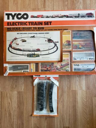 Vintage 70s Tyco Ho Electric Train Freight Set Giant 63 " X 45 " Double Track 7657