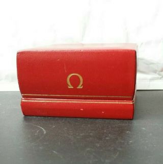 Omega Vintage Red Leather Watch Box.  1950/60s