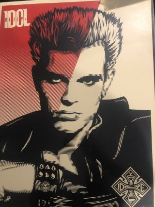 Shepard Fairey Obey - Billy Idol Rare Signed And Numbered